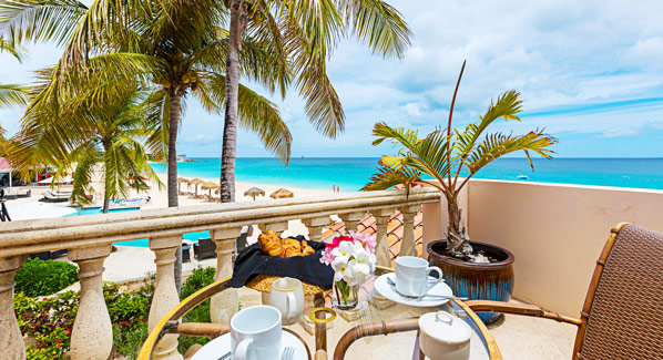 Frangipani Breakfast On Balcony Anguilla