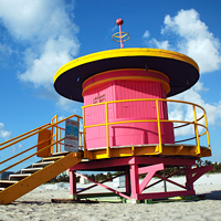 South Beach Lifeguard stand, Miami, Florida