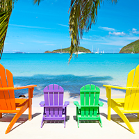 Caribbean beach chairs for families