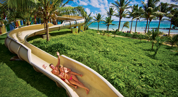 St Lucia Coconut Bay waterslide, caribbean getaways