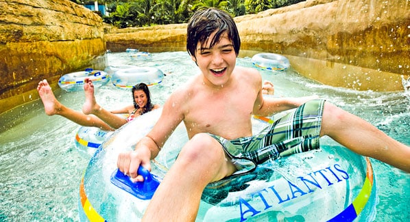Atlantis resort, Bahamas, Tubing