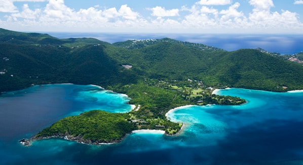 USVI Caneel Bay Aerial View