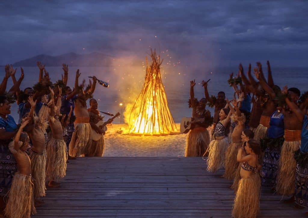 Fiji meke firepit dance